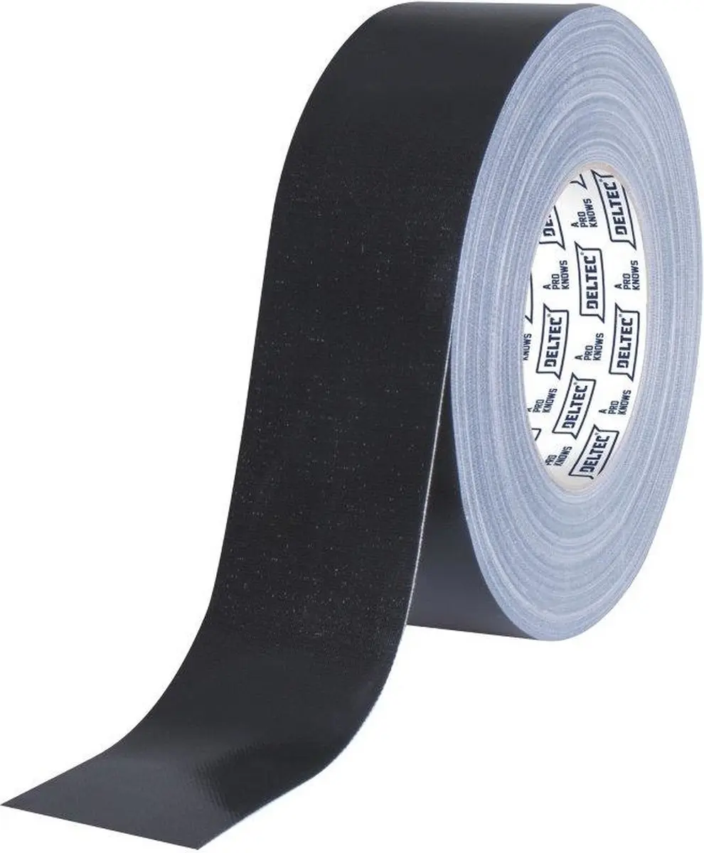 Deltec Gaffertape Pro rol 50mm 50m zwart