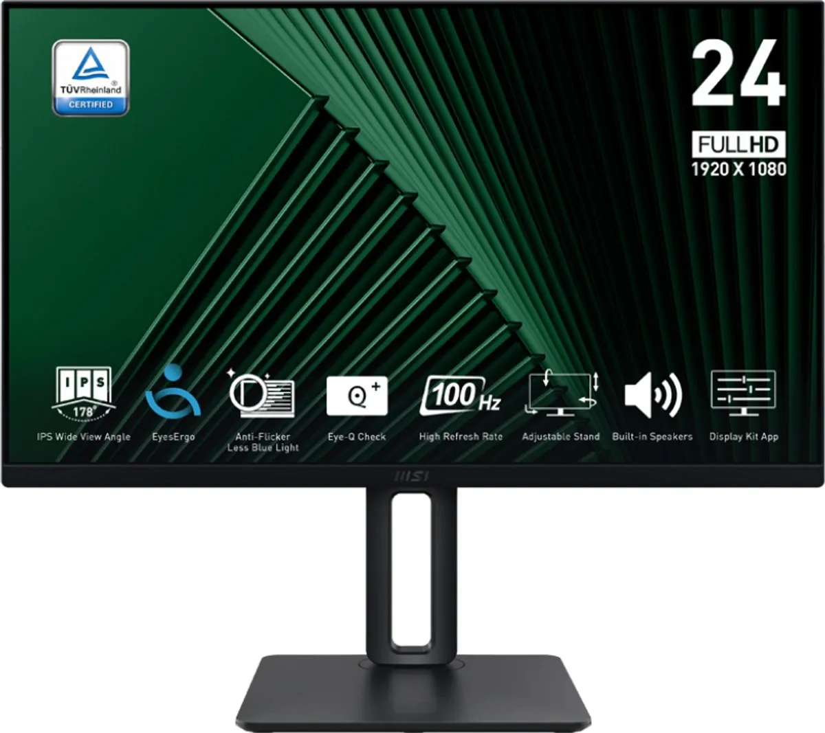 MSI PRO MP245PG Full HD Monitor 24 inch - 100Hz - 4-weg instelbaar