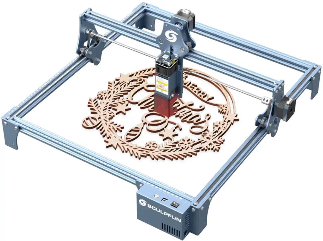 SCULPFUN S9 Pro 10W lasergraveerder, 0,06 mm hoge precisie, snijdt 15 mm hout en