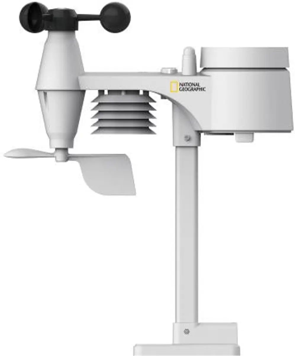 Bresser National Geographic Weerstation 5-in-1 - Wind & Regenmeter - Zwart - afbeelding 5 van 6