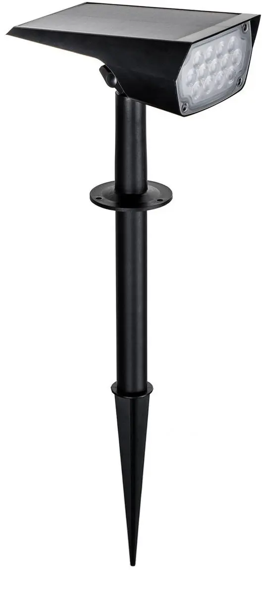PRIOS Solar Buitenverlichting 2W - 1 Lichtpunt - Zwart - afbeelding 3 van 6