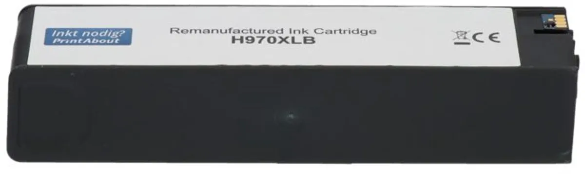 PrintAbout Huismerk HP 970XL Inktcartridge Zwart - 10500 pagina's