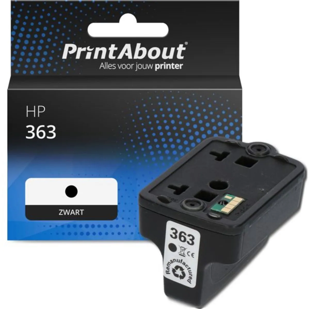 PrintAbout Inktcartridge C8721EE Zwart
