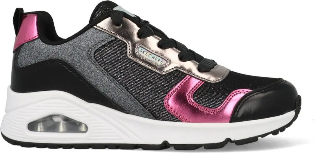 Skechers 310513- uno metallic remix zwart- maat 28