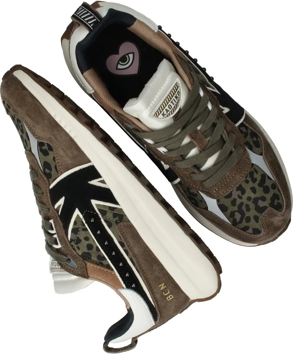 Kaotiko Detroit Glam Sneakers Dames - Bruin - Maat 41 - afbeelding 6 van 6