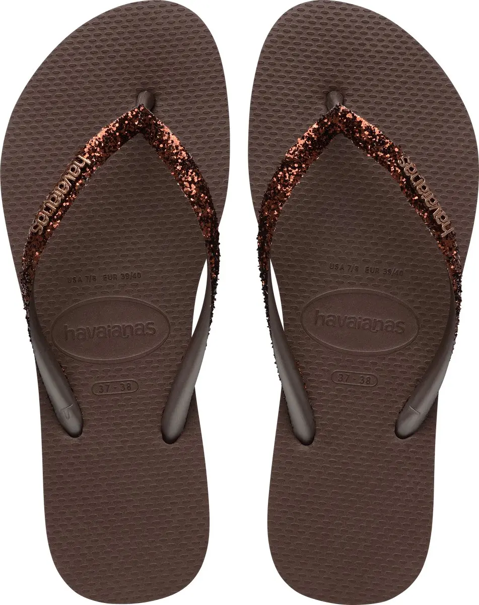 Havaianas HAV. SLIM GLITTER II Donkerbruin Dames Slippers
