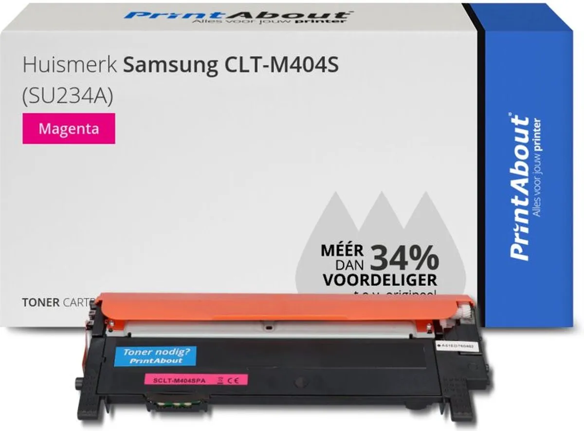 PrintAbout CLT-M404S-PA Toner Magenta - 1.100 pagina's
