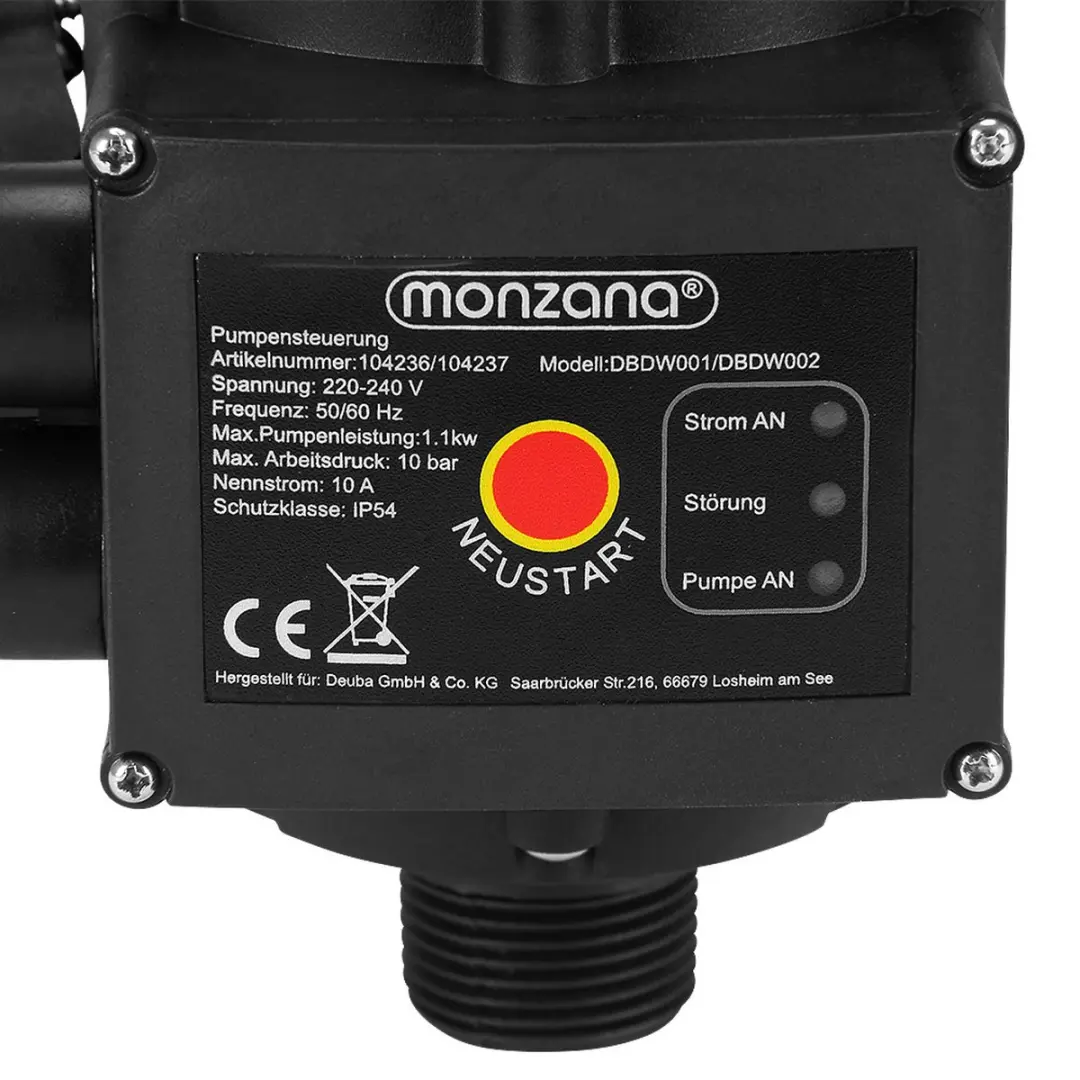 Monzana Drukschakelaar 10 Bar - Automatisch - 220W