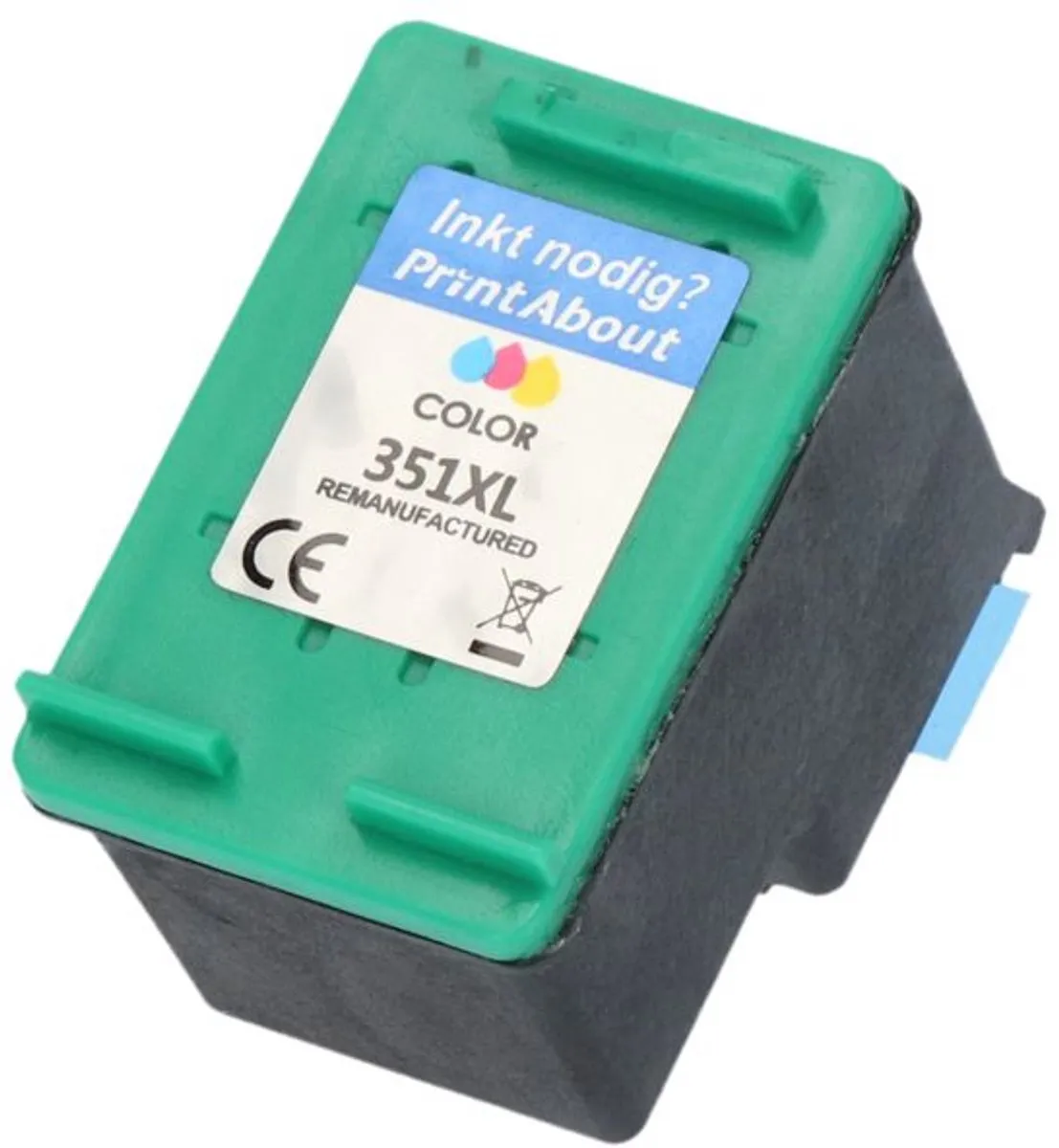 PrintAbout Huismerk HP 351 CB337EE Inktcartridge - 3-kleuren - 12ml