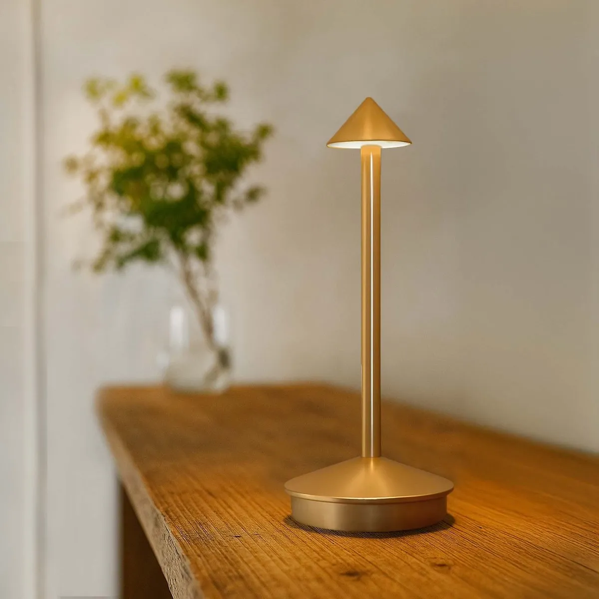 LEDVION Alba Oplaadbare Tafellamp - 2 Stuks - Goud - 1W