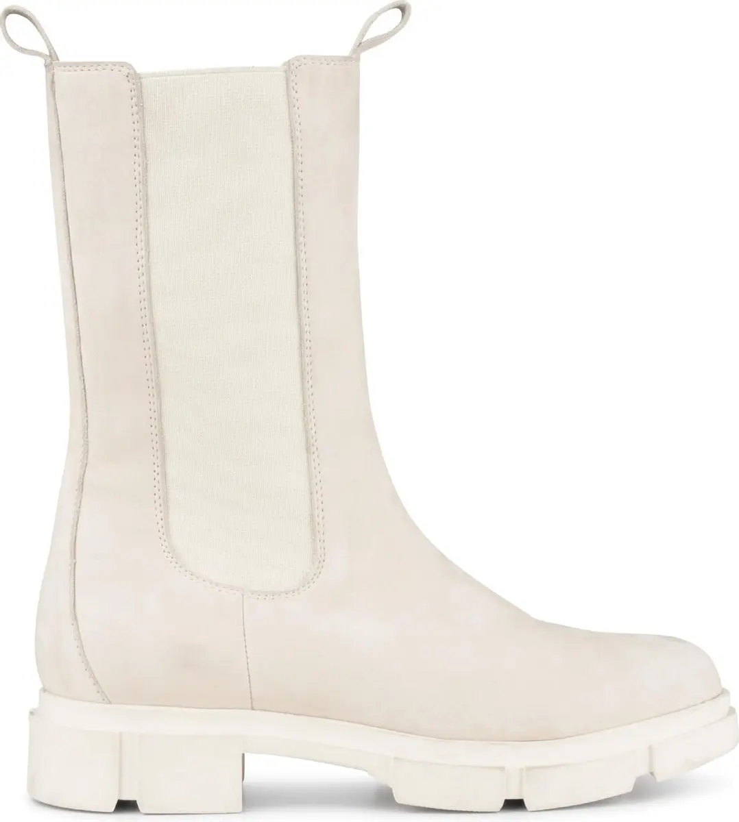 PS Poelman Lynn Dames Nubuck Leren Chelsea Enkellaarzen met Elastiek