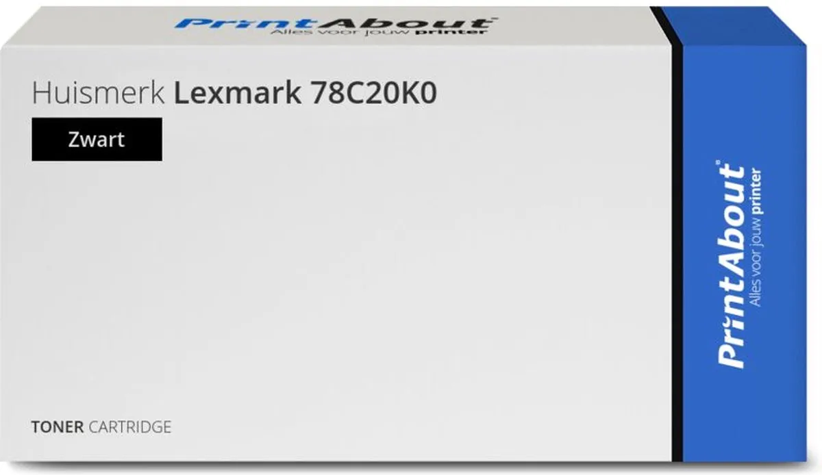 PrintAbout Lexmark 78C20K0 Toner - Zwart