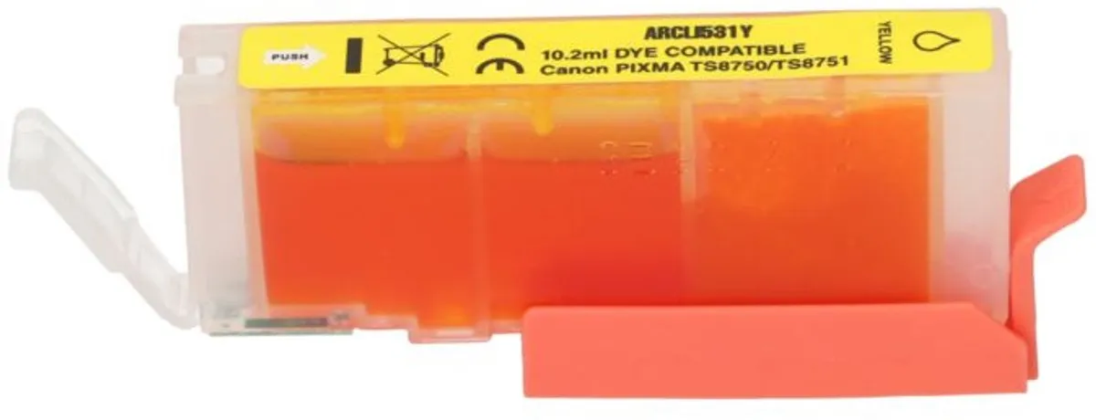 PrintAbout CLI-531Y Inktcartridge - Geel - 10.2ml - Canon