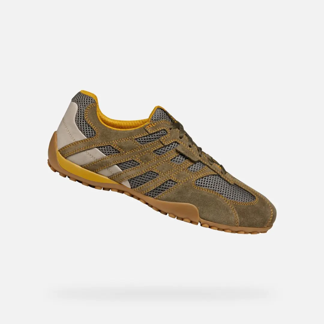 GEOX SNAKE ORIGINAL HEREN Sneakers - LEGERGROEN/DONKERGRIJS - Maat 48
