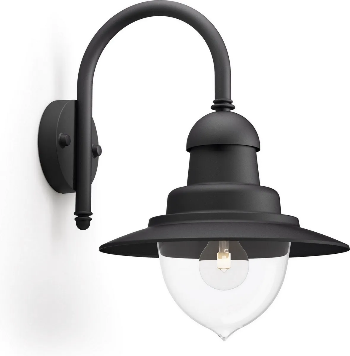 Philips Raindrop Buitenwandlamp 1-lichts - Zwart