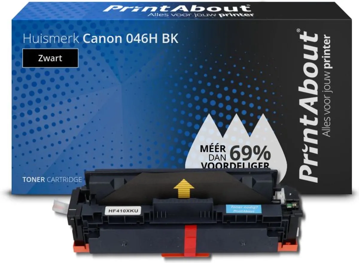 PrintAbout Canon 046H BK Toner Zwart - 6.930 Pagina's
