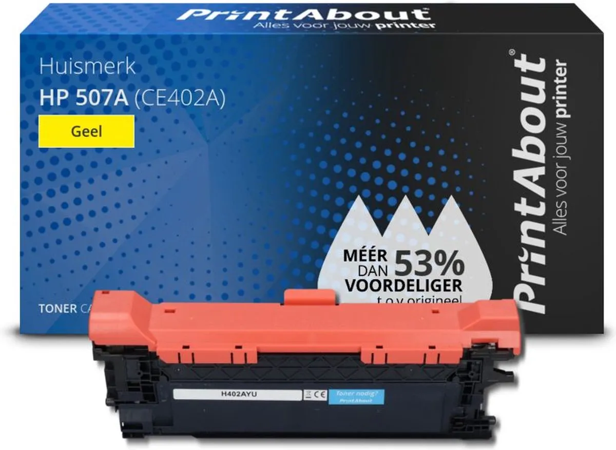 PrintAbout HP 507A CE402A Toner Geel - 12.000 pagina's