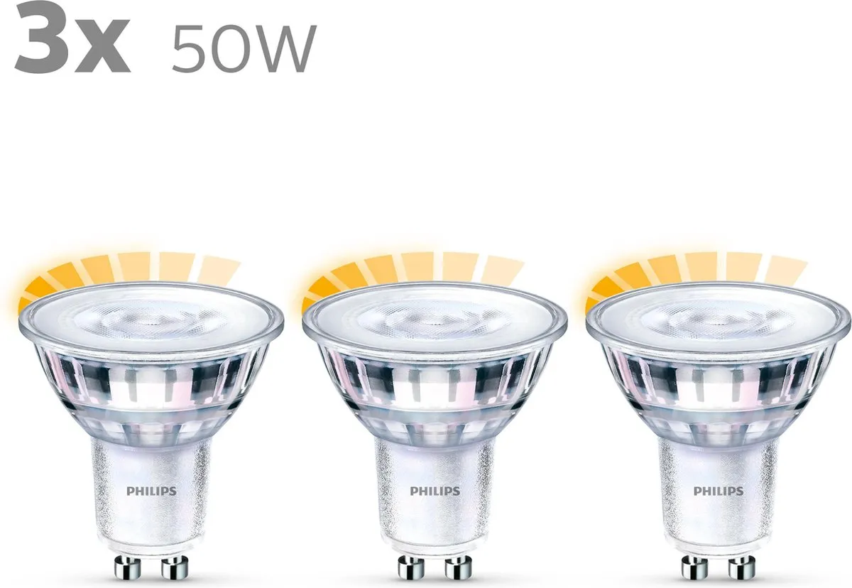 Philips LED Spot GU10 RGB 3.8W - 3 Stuks