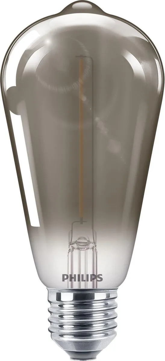 Philips LED Edison Rookglas E27 15W Warmwit