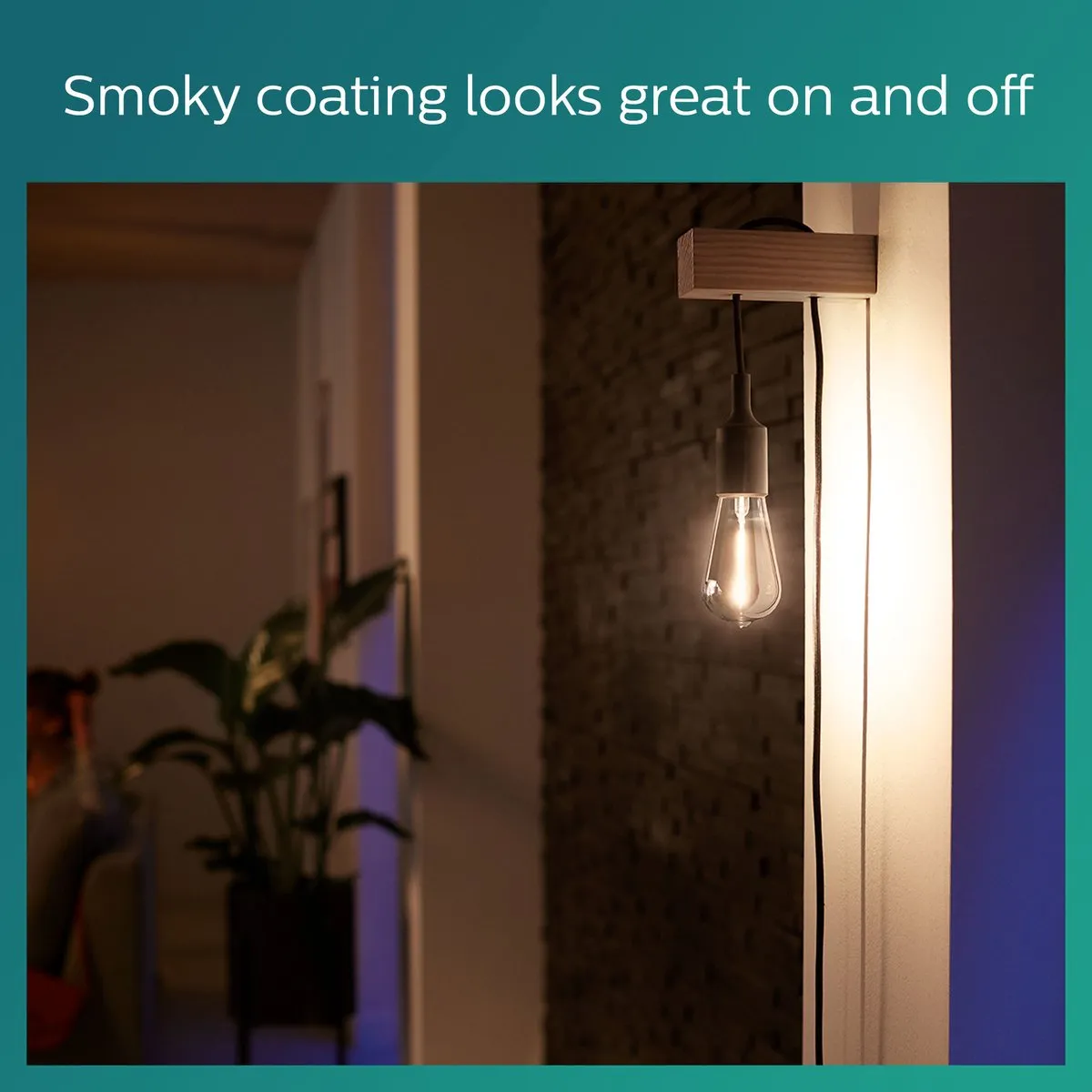 Philips LED Edison Rookglas E27 15W Warmwit