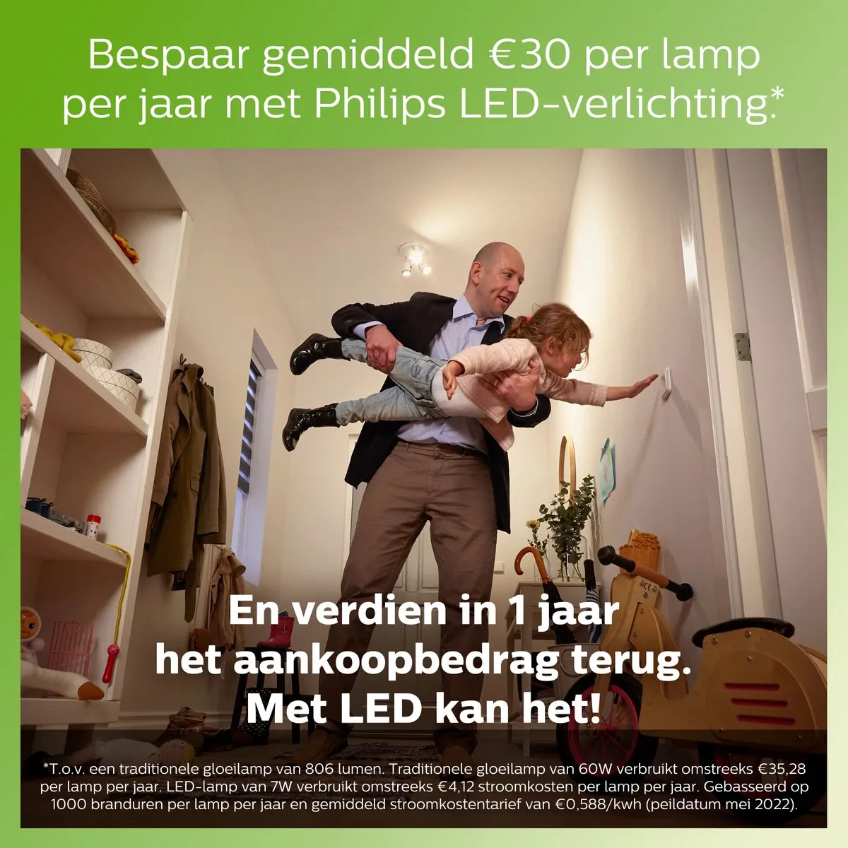 Philips LED Transparante Lamp 60W E27 - Koelwit 4000K - afbeelding 6 van 6