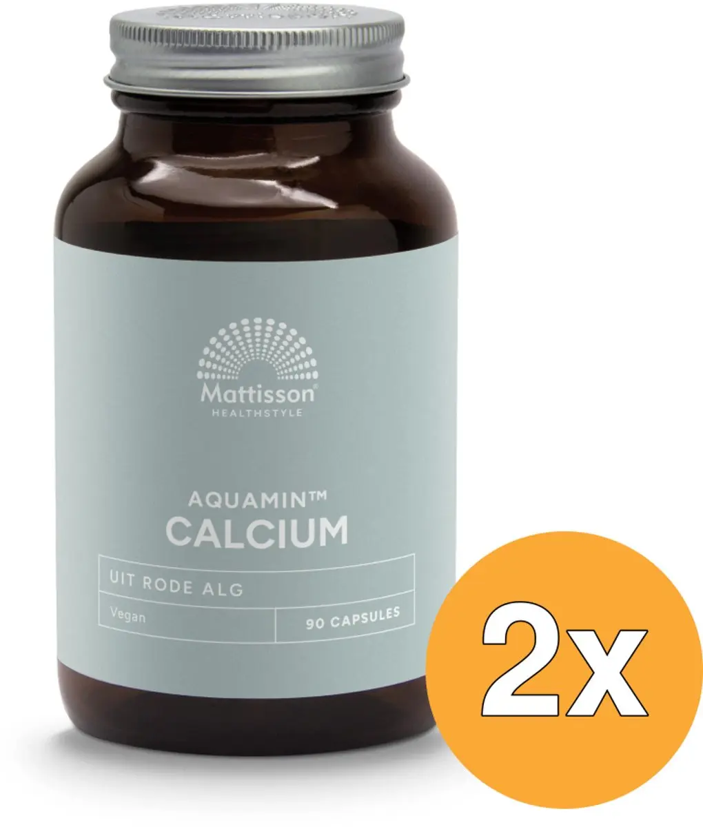 2x Mattisson Vegan Calcium Uit Rode Alg Aquamin Ca (90 vega capsules)
