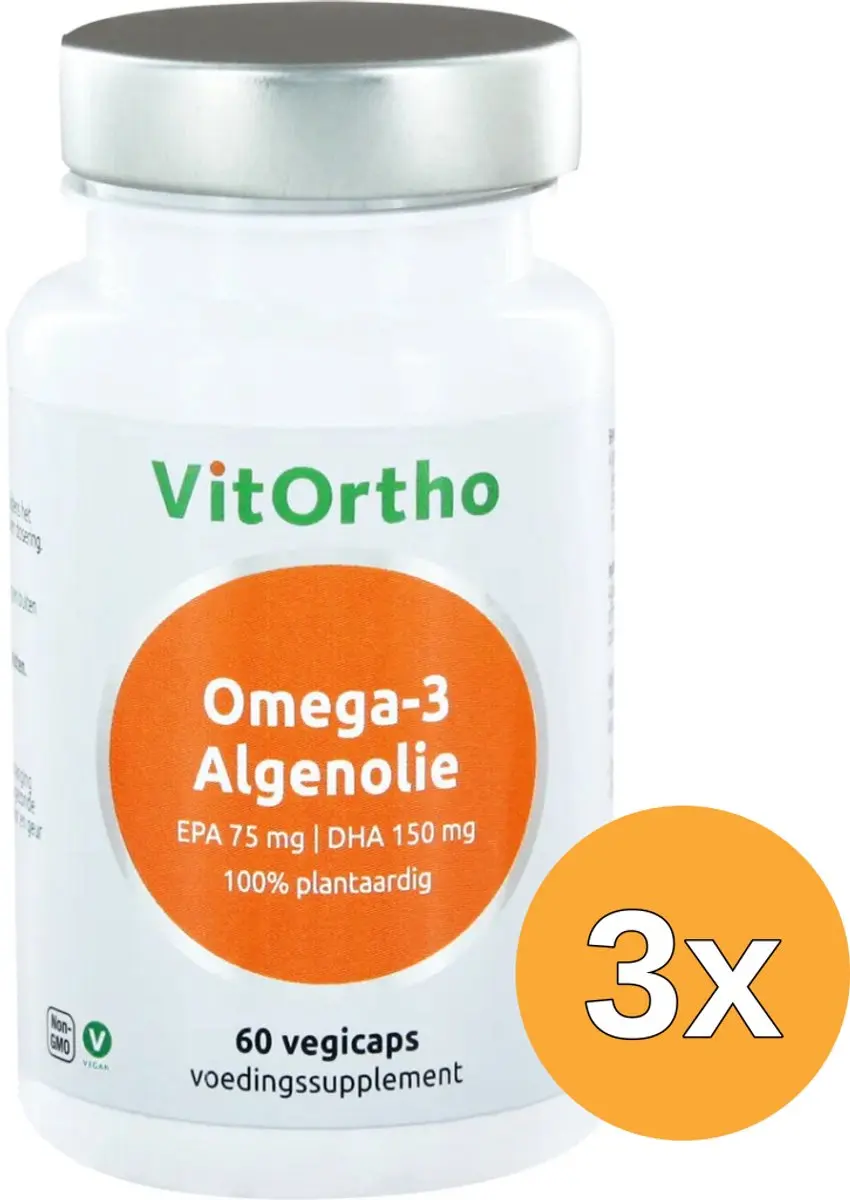 3x Vitortho Omega-3 Algenolie