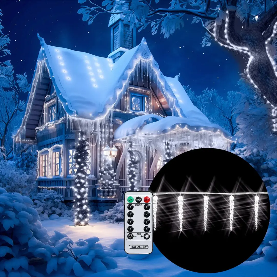 Monzana LED Kerstverlichting IJspegels 80 Stuks - Wit
