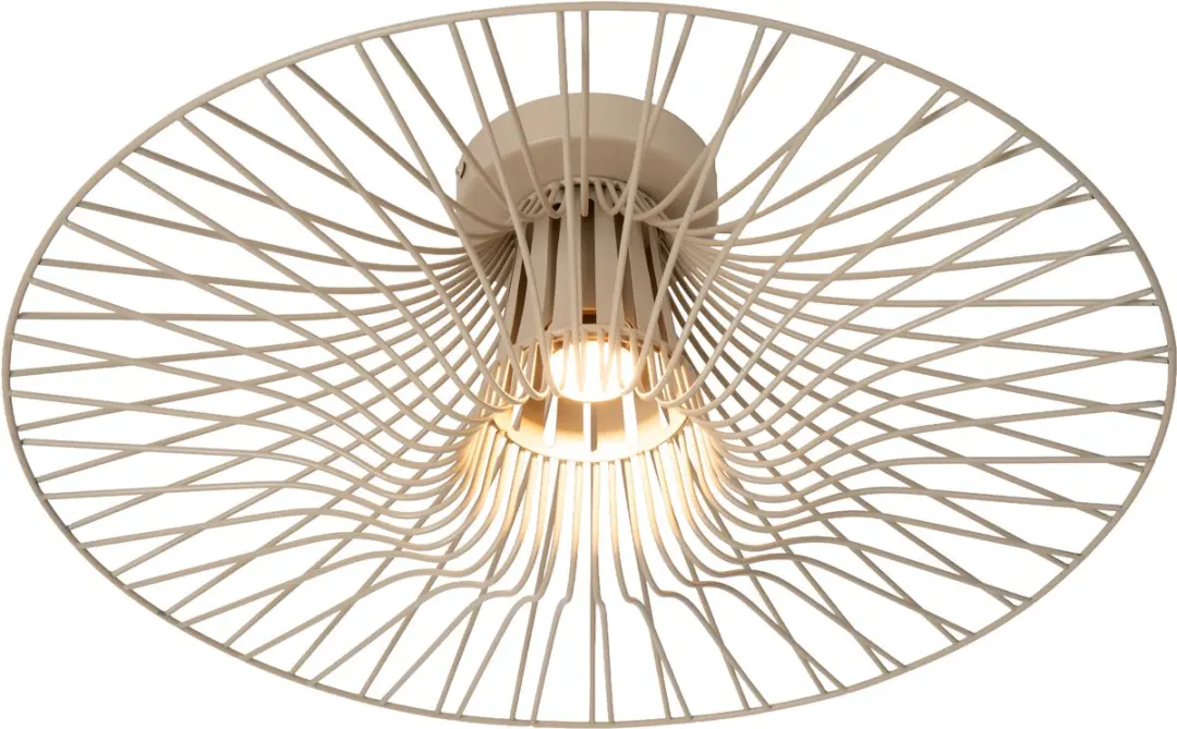 Lucide Ellis Plafonnière Ø50cm - Taupe - afbeelding 3 van 6