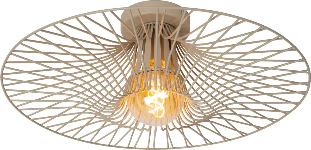 Lucide Ellis Plafonnière Ø50cm - Taupe - afbeelding 4 van 6