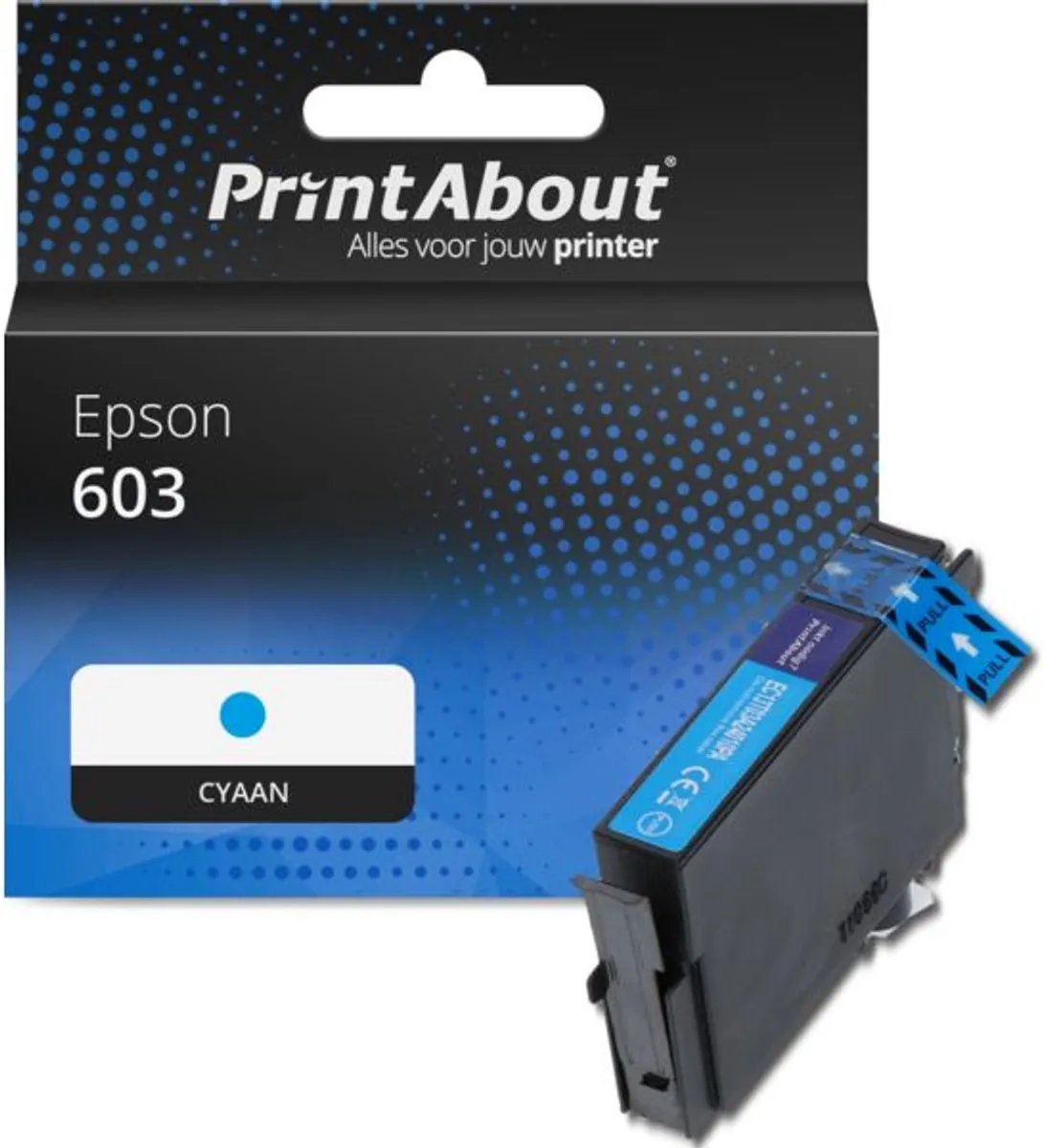 PrintAbout Inktcartridge 603 EC13T03U2401 Cyaan - 13.5ml - o.a. Epson