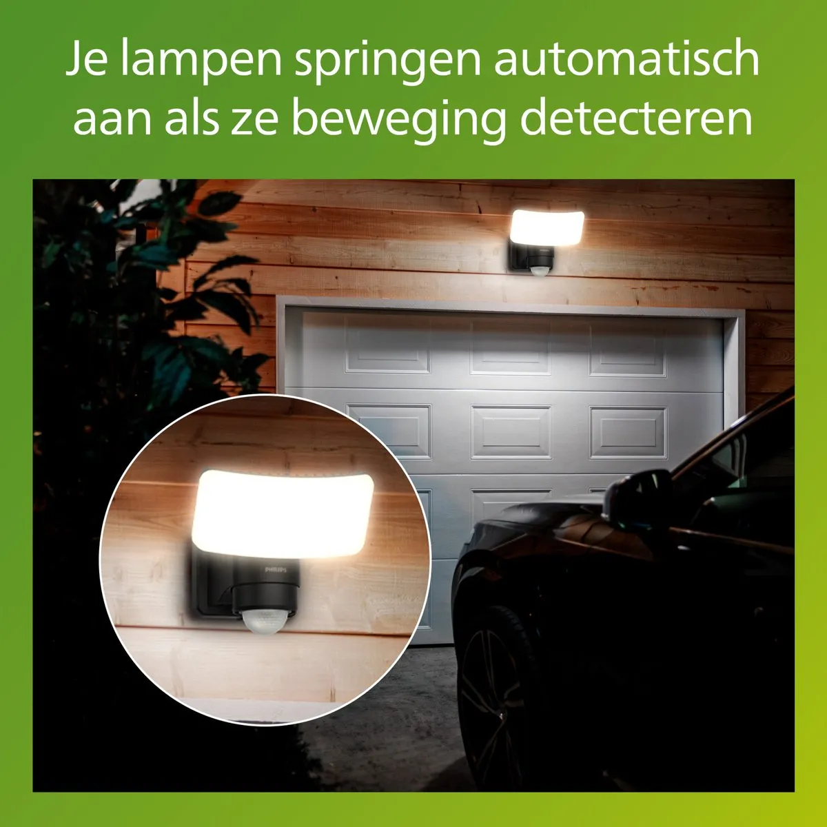 Philips Tylus Beveiligingslamp Solar - 6W Koelwit 5000K - Zwart