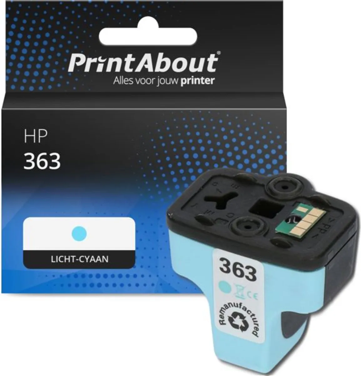 PrintAbout HP 363 C8774EE Inktcartridge Lichtcyaan - 13ml