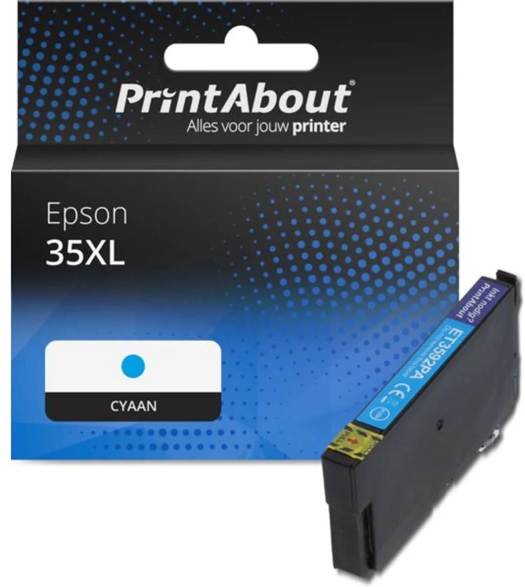 PrintAbout Epson 35XL Inktcartridge Cyaan