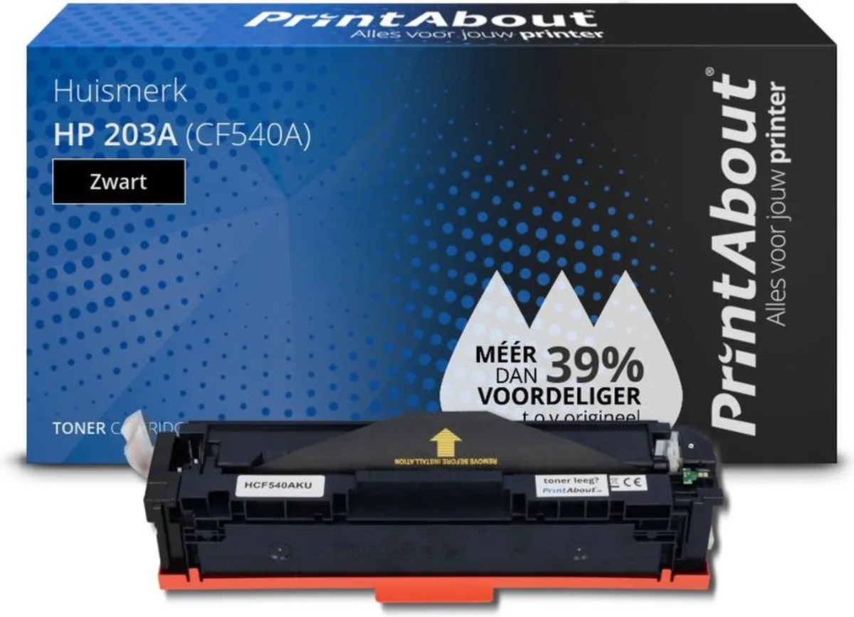 PrintAbout Toner 203A CF540A Zwart - 1.550 pagina's