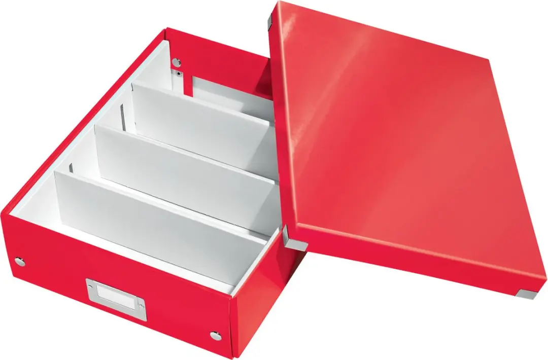 Leitz Wow Click & Store Opbergdoos 15L - 3 Vakken - Rood