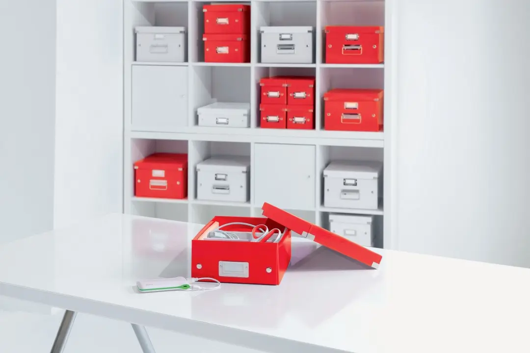 Leitz Wow Click & Store Opbergdoos 15L - 3 Vakken - Rood