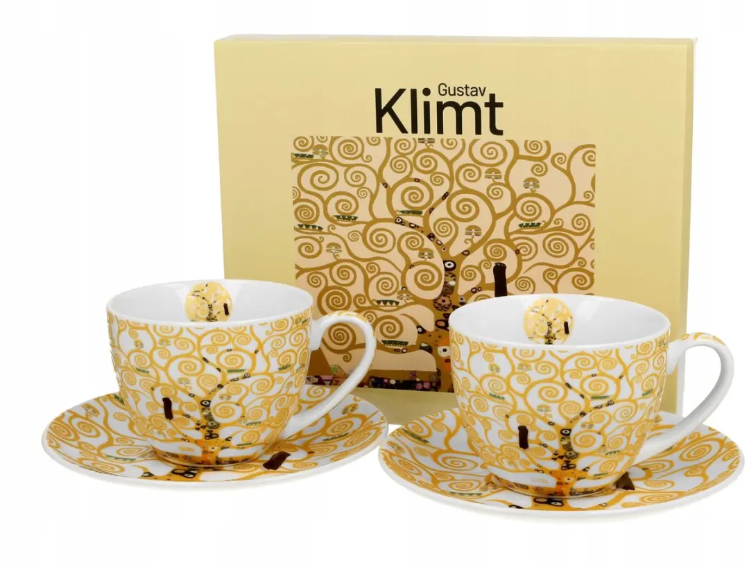 2 Klimt Gustav Porseleinen Kopjes met Schotels 270ml