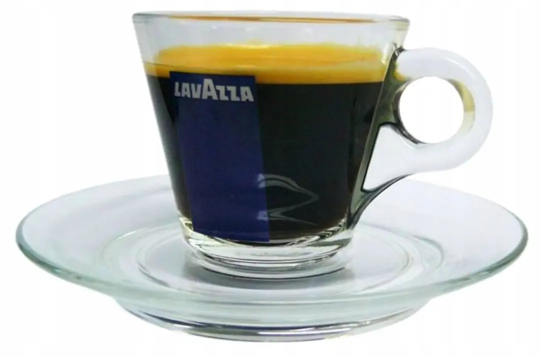 Espressokopje met schotel, glas, 60ml, merkloos