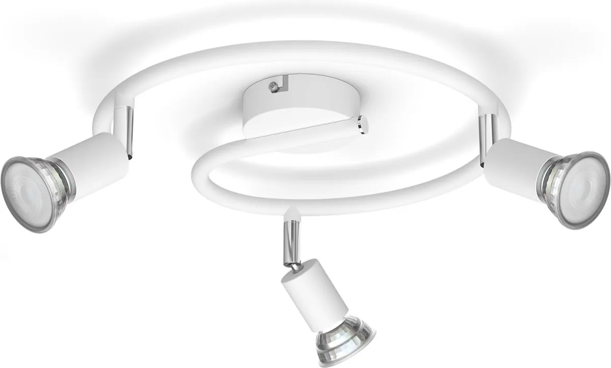 Philips Limbali Opbouwspot 3x GU10 - Warmwit 2700K - Zwart