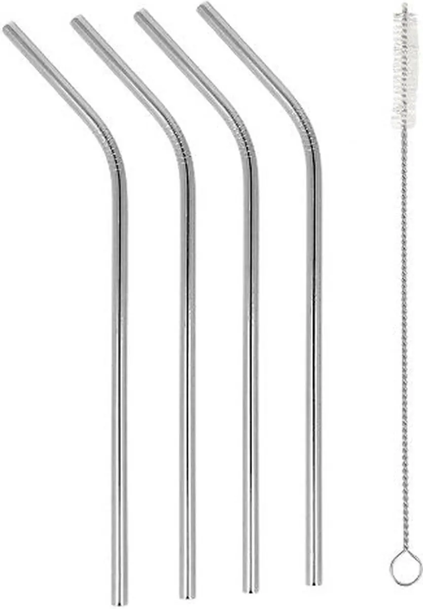 Metaltex Drinkrietjes Inox 5-delig