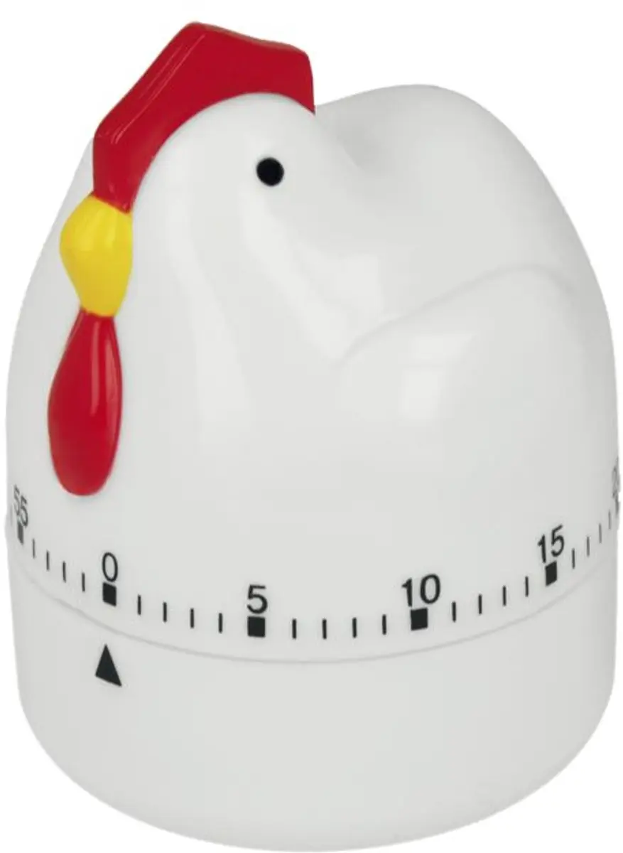 metaltex Timer Henne, mechanische kookwekker, 60 minuten, 57x57x75 mm