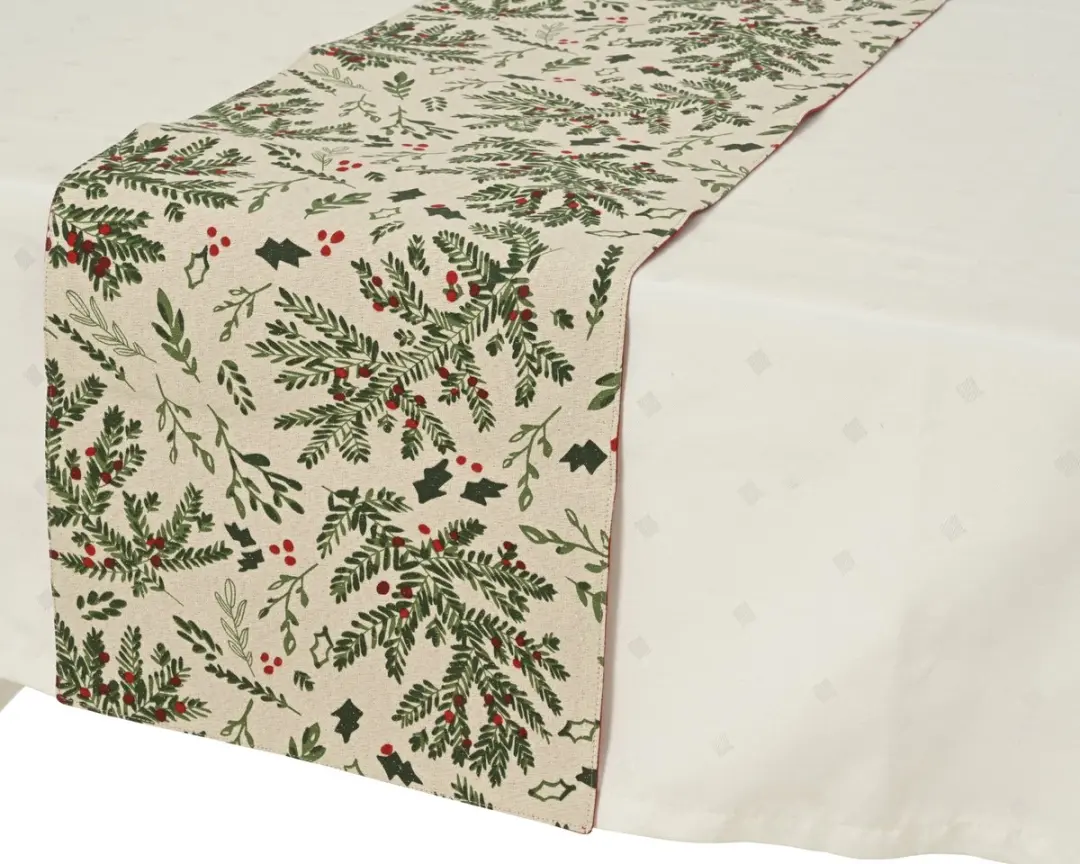 Decoris Kerst Tafelloper Meerkleurig 150x30cm