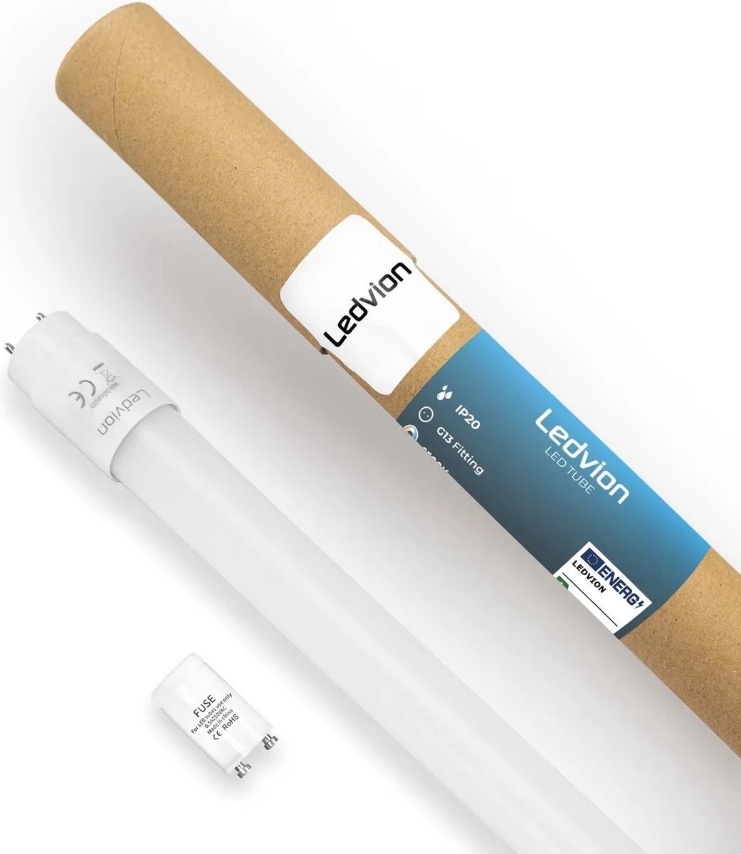 LEDVION 25X LED Tube 60cm 7W Koel Wit Mat - 25 Stuks