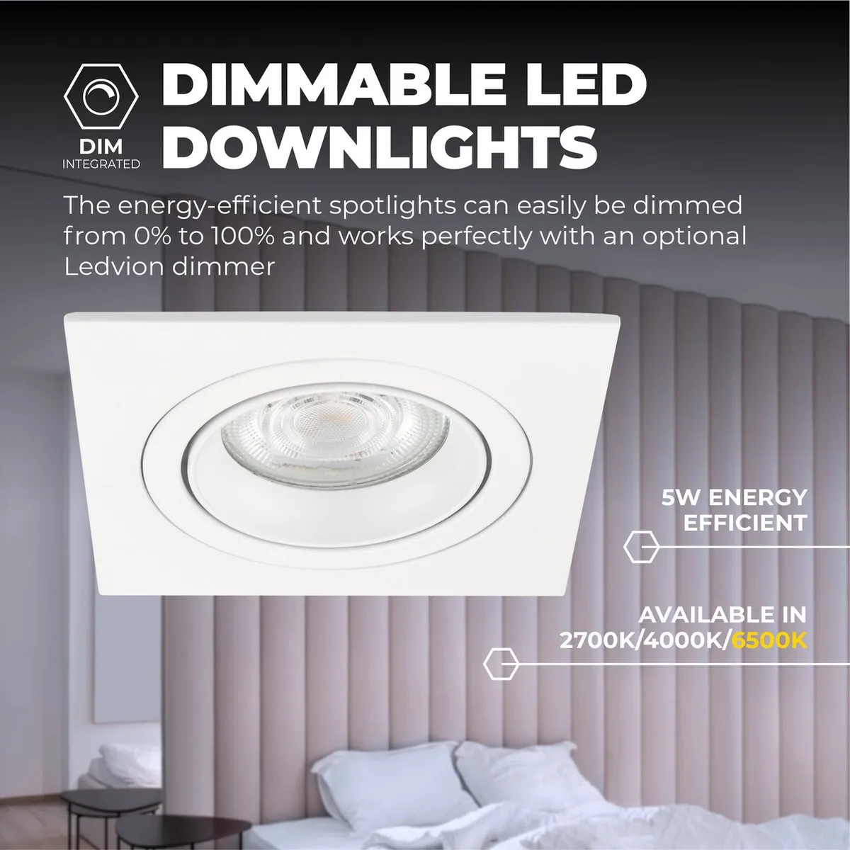 LEDVION Sevilla 6x Inbouwspot 3W 6500K - Wit