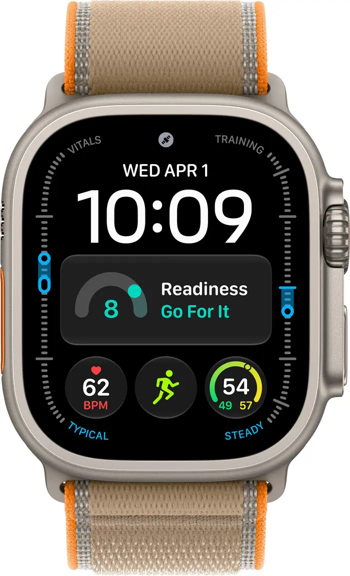 Apple Watch Ultra 4 49mm - Naturel titanium - Trail S/M - afbeelding 3 van 6
