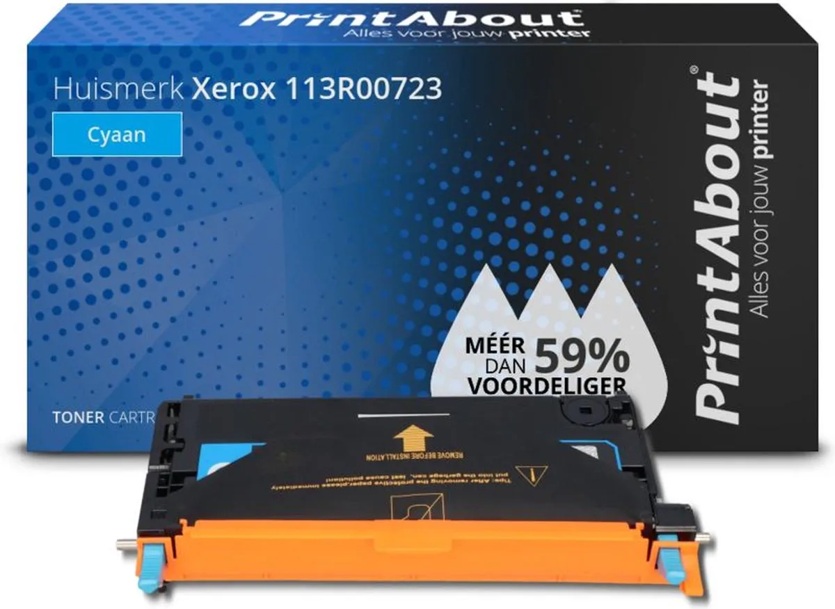 PrintAbout Huismerk Toner Cyaan 113R00723-PA