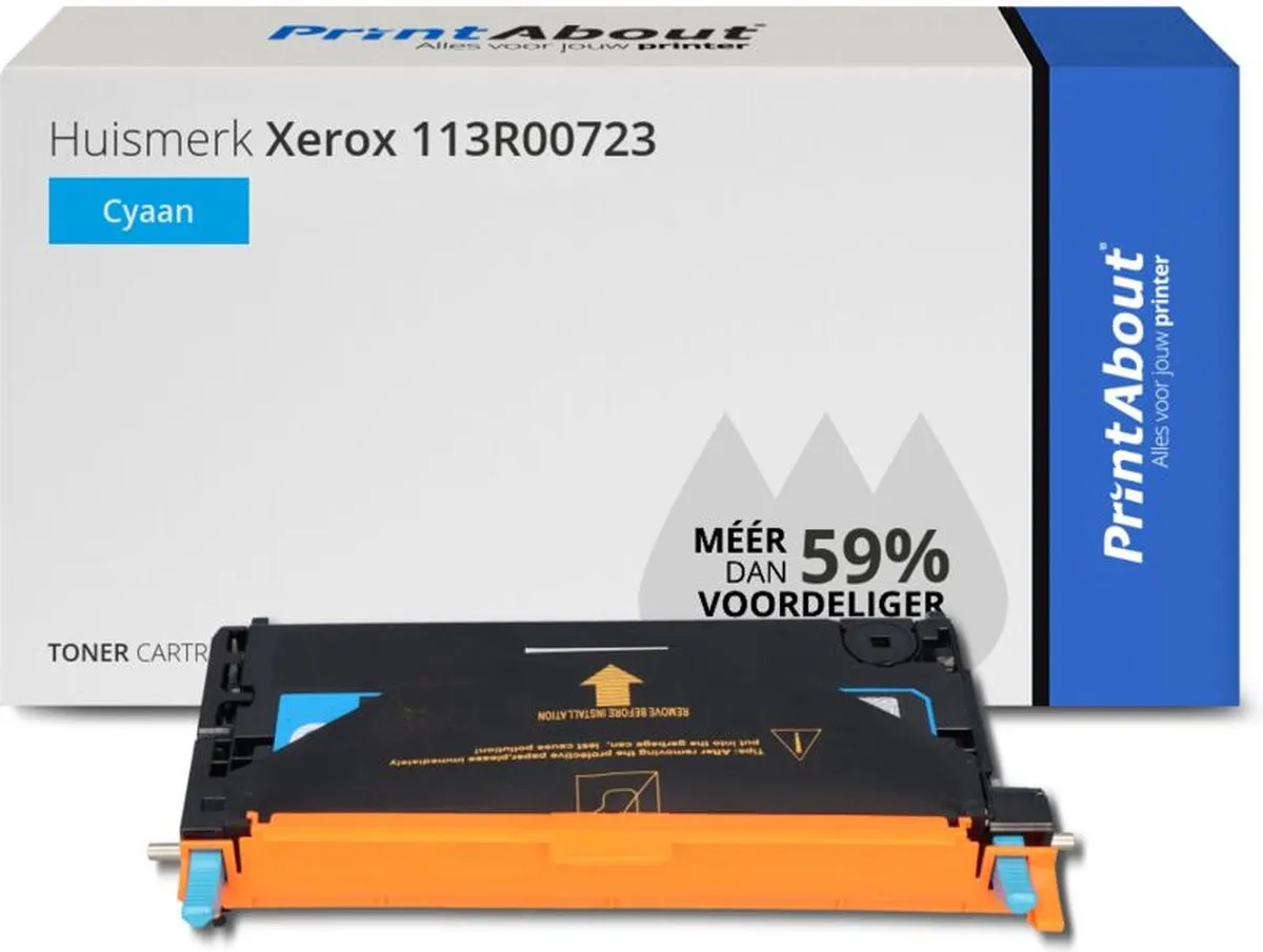 PrintAbout Huismerk Toner Cyaan 113R00723-PA - 30.000 pagina's
