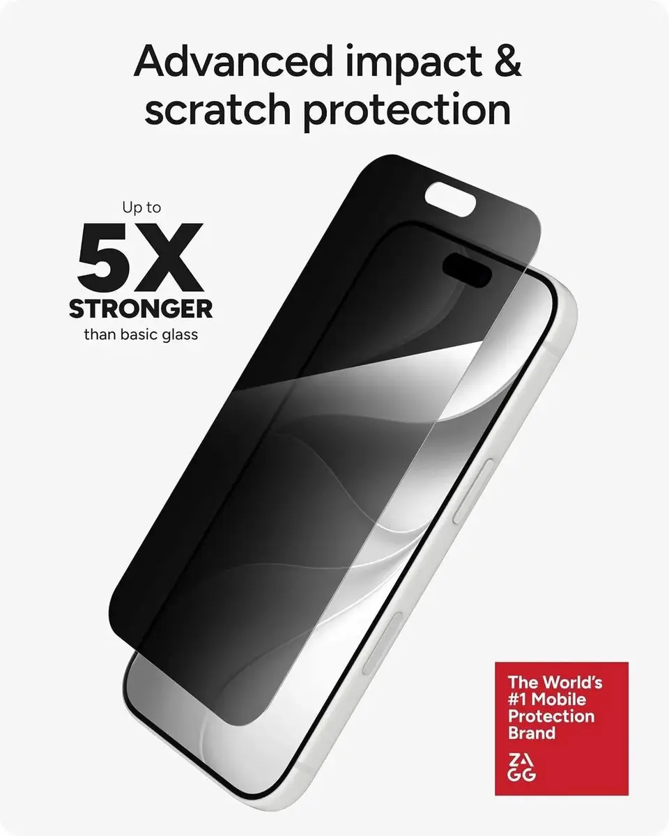 ZAGG Privacy XTR iPhone 18 Pro Schermbeschermer - Antibacterieel - afbeelding 6 van 6