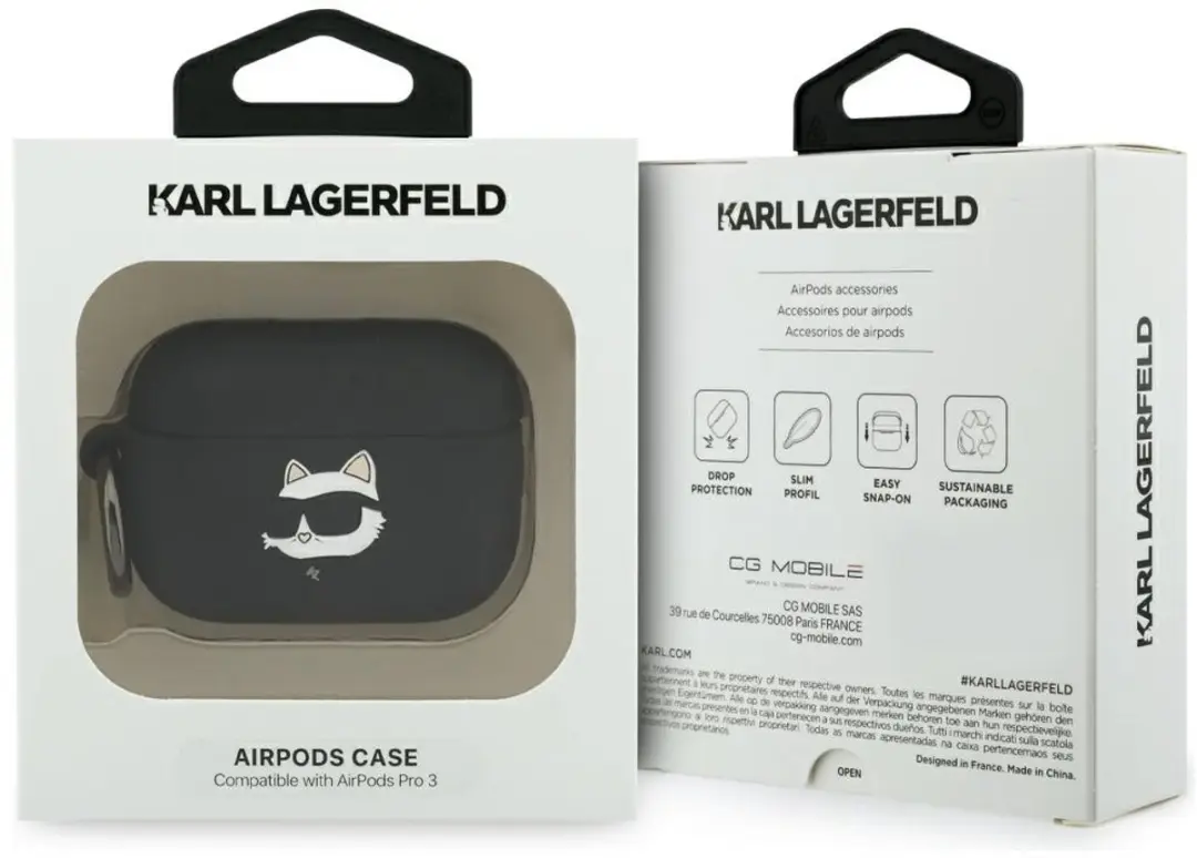 Karl Lagerfeld Choupette Siliconen Hoesje AirPods Pro 3 - Transparent - afbeelding 3 van 5